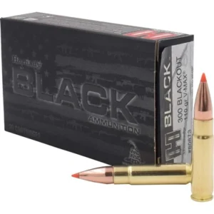 200 Rounds of .300 AAC Blackout Ammo by Hornady BLACK - 110gr V-MAX